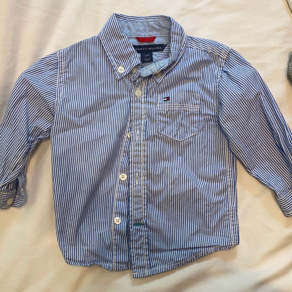 Tommy Hilfiger pin stripe button up shirt